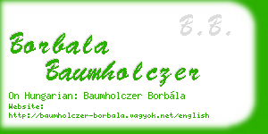 borbala baumholczer business card